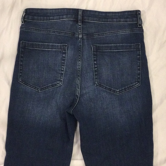 1. State Frayed Tulip Fringed Back Hem Crop Jeans Size 28 - Picture 6 of 10